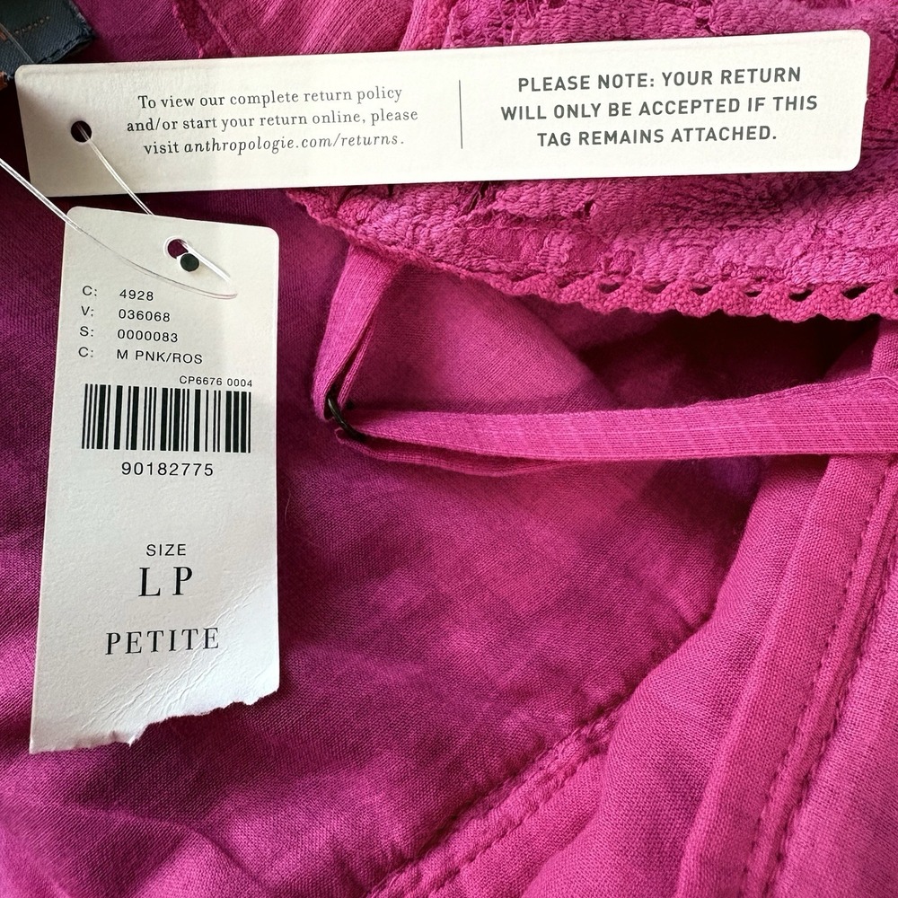 BHANUNI by Jyoti Anthropologie Pink Lace Patchwork Midi / Maxi Dress LP NWT Boho - Picture 10 of 16